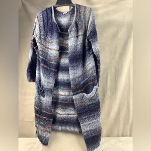 Hummingbird Cardigan Duster Sweaters Open No Buttons Long Sleeve